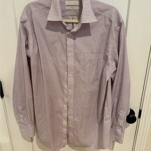 Men's Classic Red and Blue Patterned Shirt